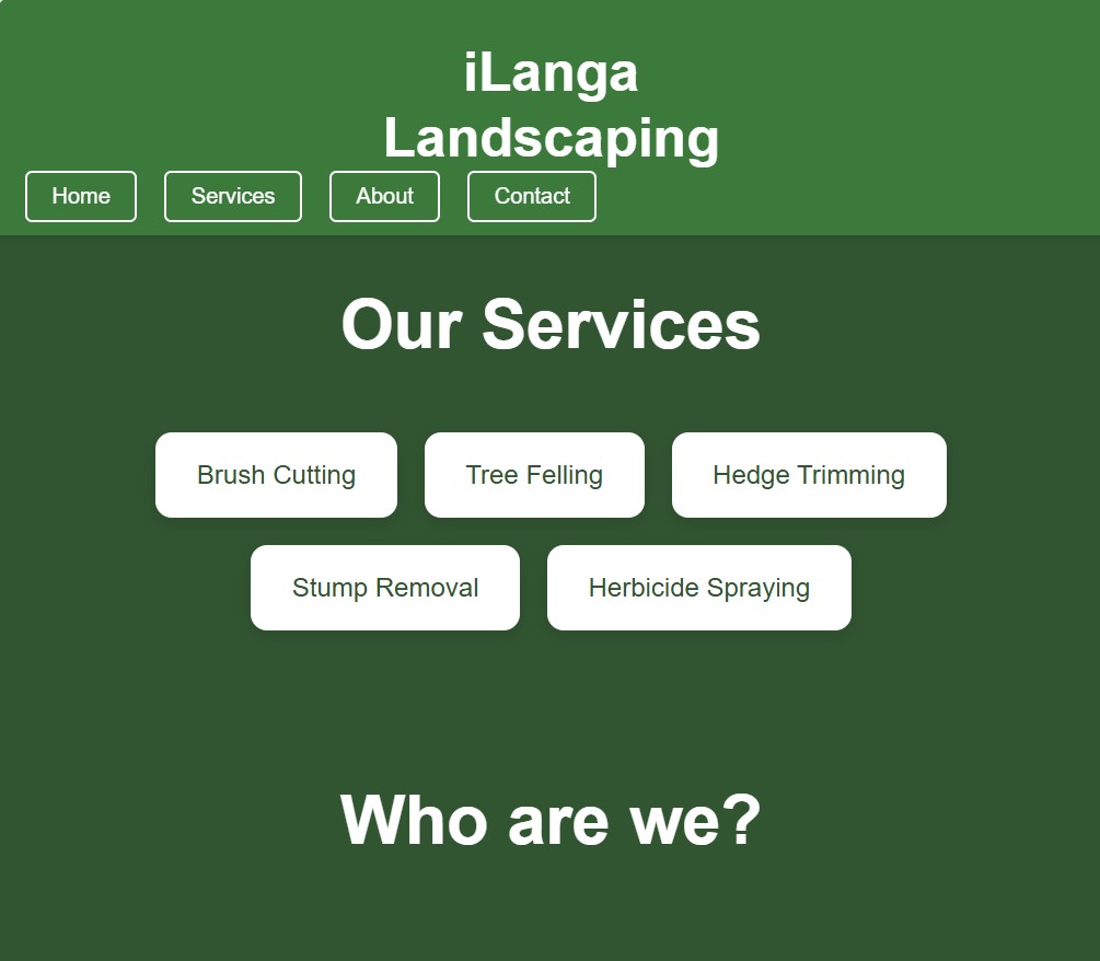 Landscaping Website Screenshot 2