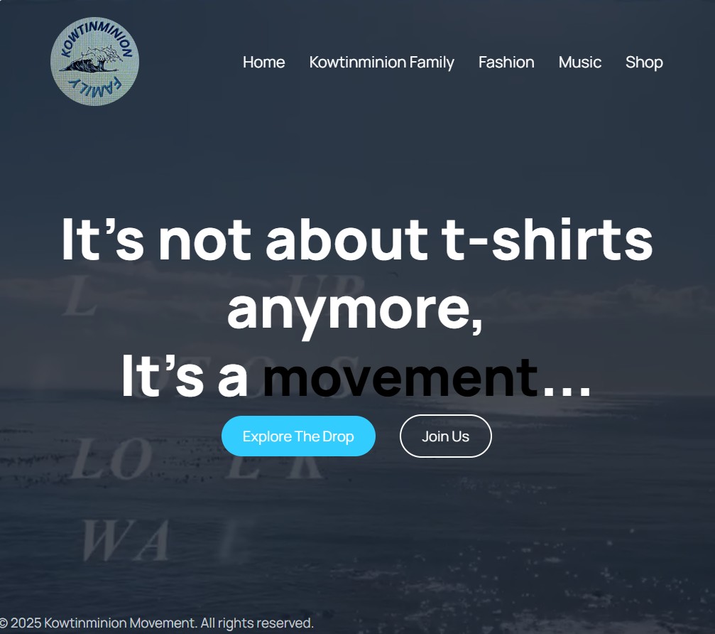 Kowtinminion Website Screenshot 1